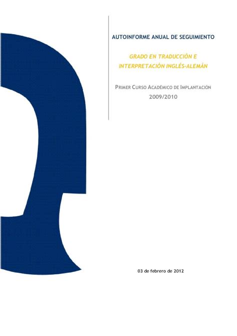 Pdf Autoinforme Anual De Seguimiento Grado En El Informe Anual