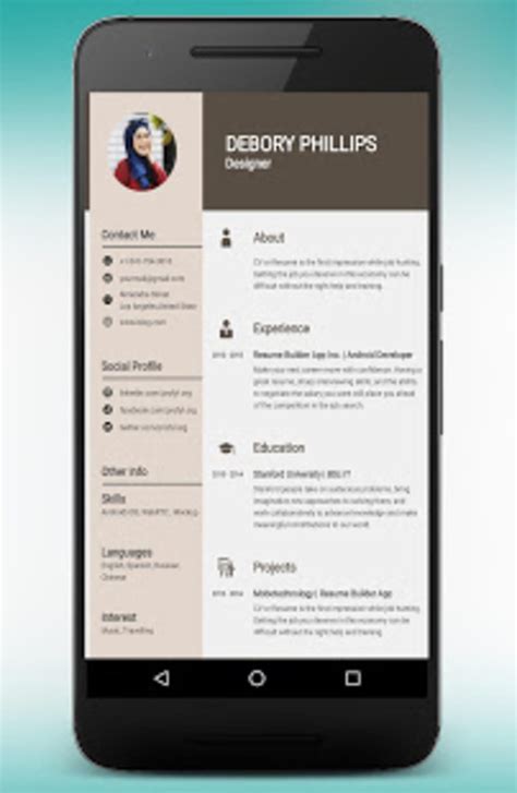 Resume Builder CV Maker PDF Template Editor APK для Android Скачать