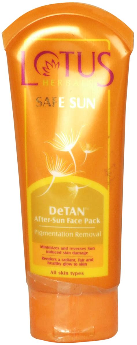 Detan After Sun Face Pack Pigmentation Removal Safe Sun Lotus Herbals