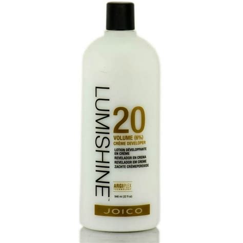 Joico Lumishine Hair Lightening Agent 6 20 Vol Cream Developer For Professional Use 32 Oz