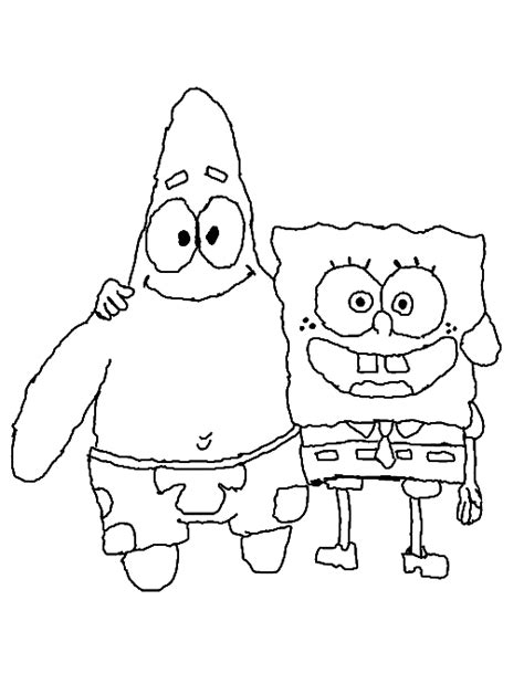 Colors Live - spongebob with patrick black/white version by dani2003