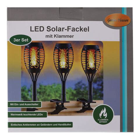 Solarlampen Solarleuchten Led Solar Fackel Er Set