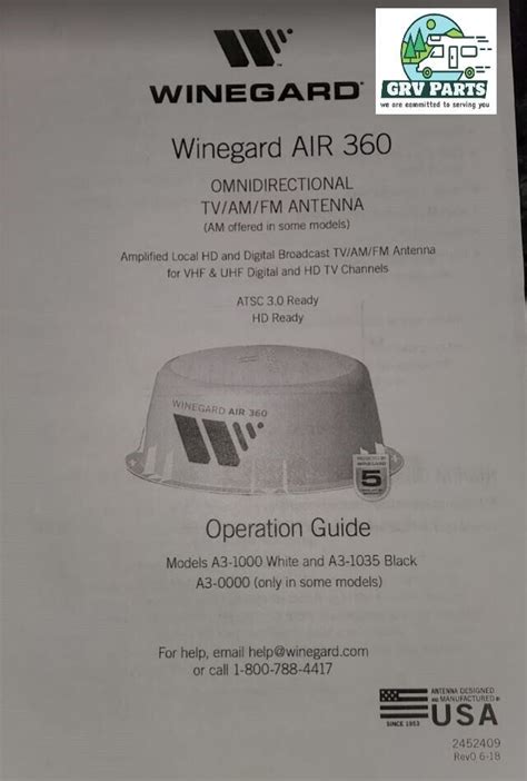 Winegard AR2 5G1 AIR 360 Broadcast TV Antenna With Pre Installed 4G