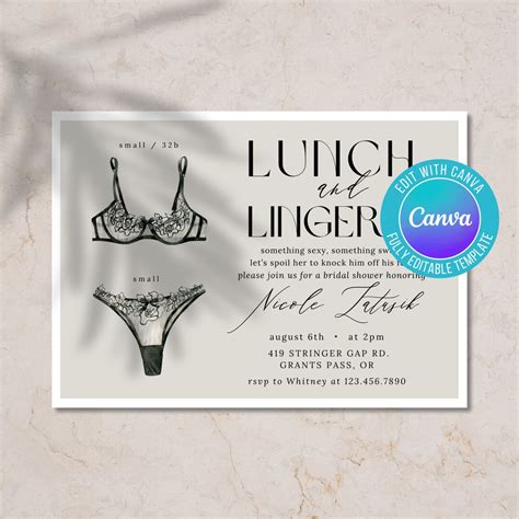 Digital Bridal Shower Lingerie Shower Lingerie Bridal Shower Bridal Shower Invite Classy