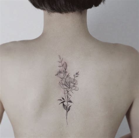 Lisianthus flower… | Flower spine tattoos, Floral back tattoos ...