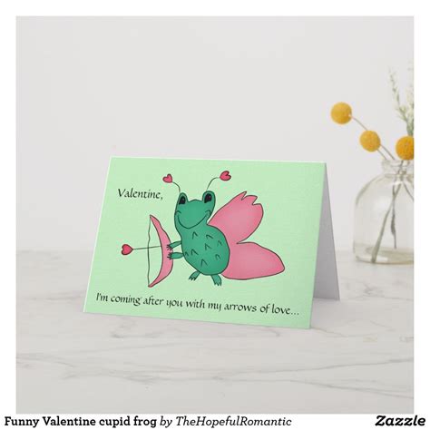 Funny Valentine Cupid Frog Holiday Card Zazzle In 2023 Valentine