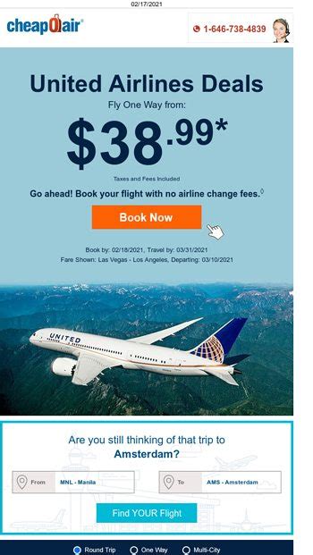 United Airlines Deals Fly From Cheapoair Email Archive