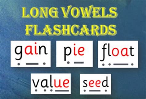 Long Vowels Flashcards Digraphs Phonics Digraphs Printable Etsy