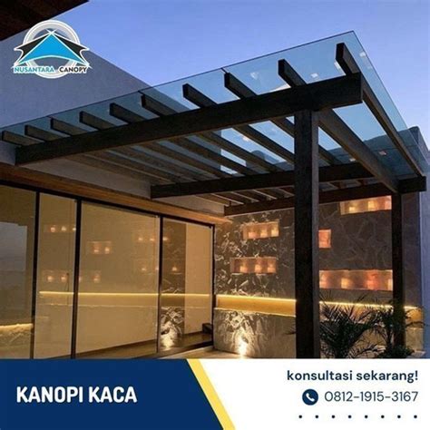 Jual Canopy Atap Kaca Kanopi Atap Tempered Glass Minimalis Modern