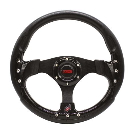 ENZO STEERING WHEEL BLACK – Autotechnics