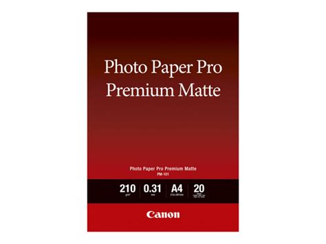 Canon Photo Paper Pro Premium Matte Pm 101 A4 Valokuvapaperi Print