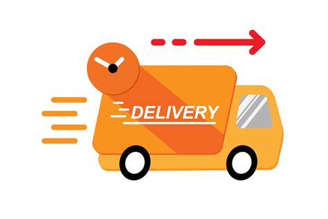 Fast Delivery Truck Icon Lorry With Quick Delivery Service Fast