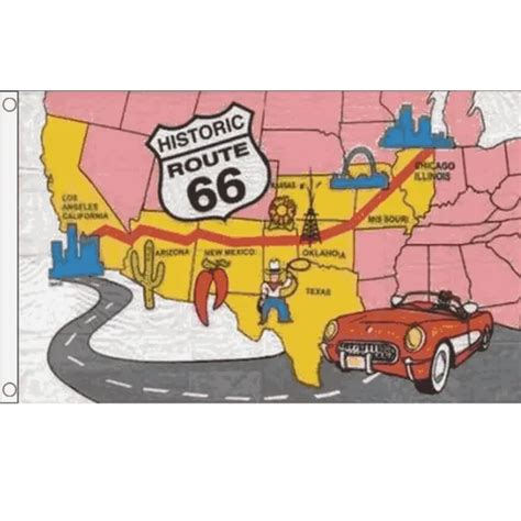 Route 66 Flag 5x3ft Flag Eur 565 Picclick Fr