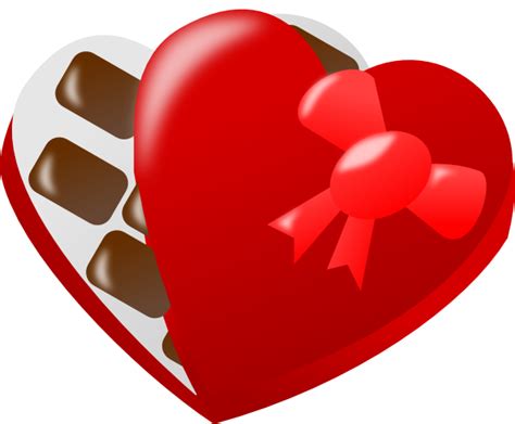 Heart Shaped Box Of Chocolates Clip Art At Vector Clip Art