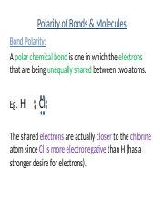 Understanding Bond Polarity and Molecular Shapes: A Guide for | Course Hero