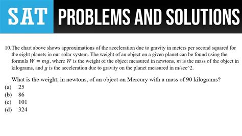 10 What Is The Weight In Newtons Of An Object On Mercury With A Mass