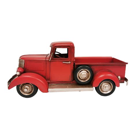 Red Vintage Pickup Truck Metal Model | Boxman