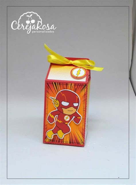 Caixa Milk Personalizada Tema Flash Elo Produtos Especiais