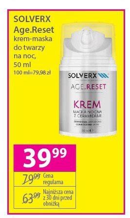 Krem Maska Nocna Z Ceramidami Solverx Age Reset Cena Promocje