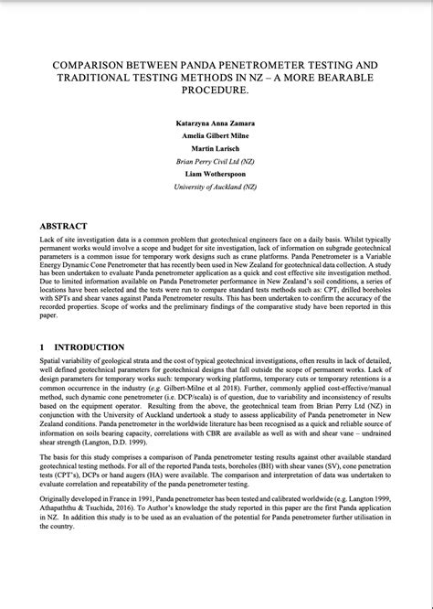 Comparison Between Panda Penetrometer Testing And Traditional Testing