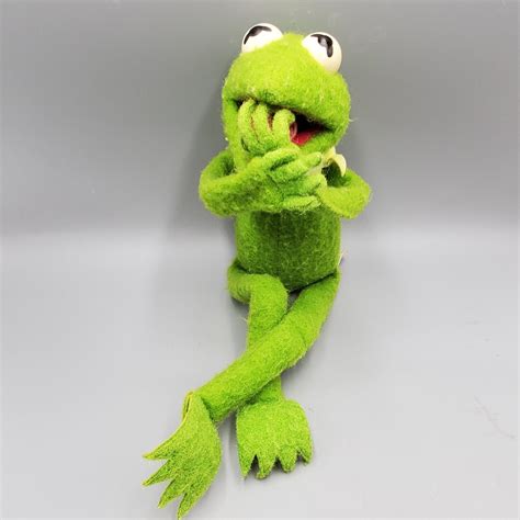 Muppets Kermit Plush Stuffed Animal Doll 850 Fisher Price Vintage - Etsy