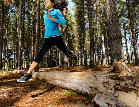 Forest Running Woman Stock Image Image Of People Alone 25581899