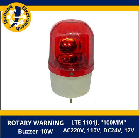 ROTARY WARNING LIGHT 10W LTE 1101J 12V 24V 110V 220V Jaxhand