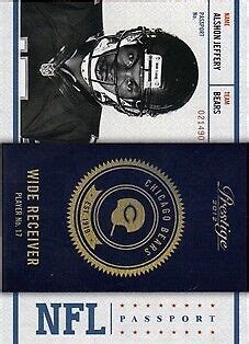 Prestige Nfl Passport Chicago Bears Football Card Alshon