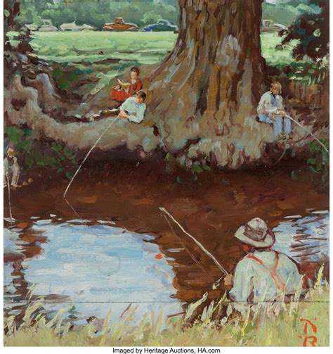 Fishing 1965 By Norman Rockwell Norman Rockwell Norman Rockwell