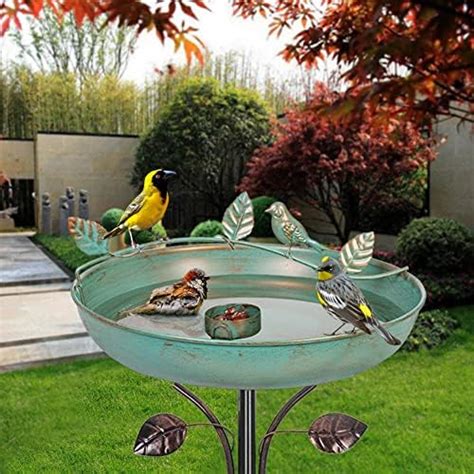 Amazon Vewogarden Metal Bird Bath With Prongs And Base W