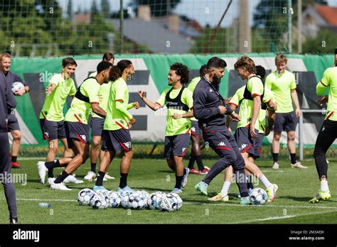 Cercle S Players Pictured In Action During The First Training Session