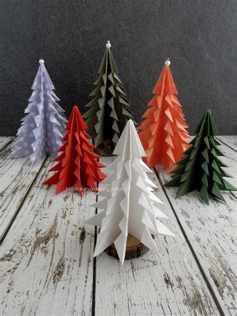 Papieren Kerstboom Vouwen Paper Christmas Tree Fold Papieren Kerstbomen Papier Vouwen Kerst