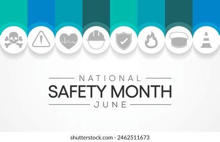 National Safety Month Celebrated Every Year Stock Vector Royalty Free