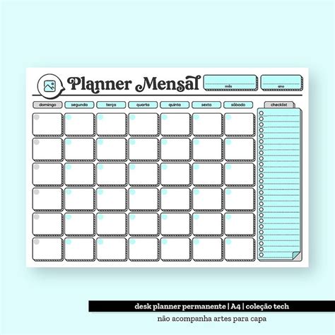 Miolo Planner de Mesa Permanente Não Datado A4 Arquivos