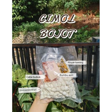 jual cemilan cimol bojot pedas daun jeruk mentahan isi  gr