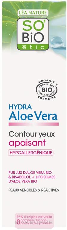 Crème au jus d aloe vera pour contour des yeux So Bio Etic Hydra Aloe