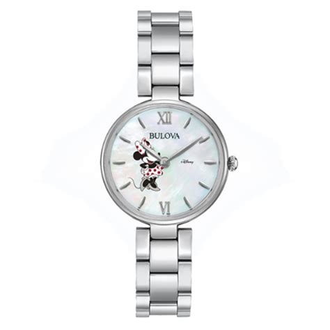 Disney Wrist Watch Minnie Watch Silver By Bulova