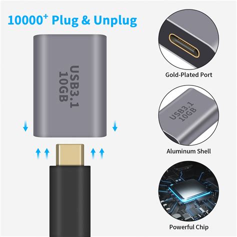 Poyiccot Usb C To Usb 31 Adapter 10gbps Usb C Female