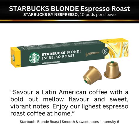 Starbucks By Nespresso Coffee Pods Blonde Roast 10 Pods Per Sleeve Lazada PH