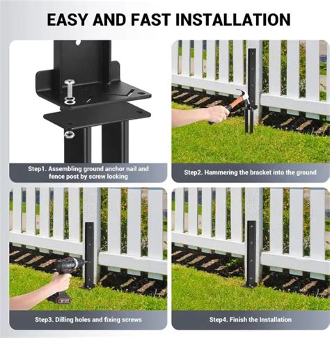 Heavy Duty U Shaped Fence Repair Kit Fence Post Anchor Ground Spike