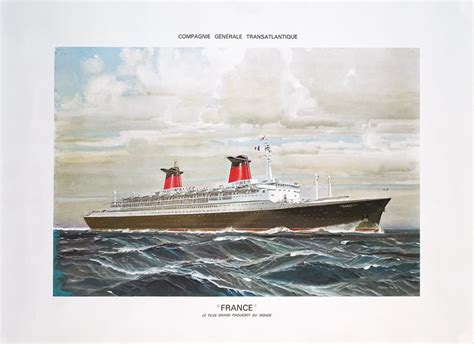 Vintage poster Compagnie Générale Transatlantique France le plus