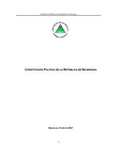 Constituci N Pol Tica De La Rep Blica De Icaragua Constituci N