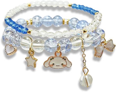 Cinnamoroll Crystal Bead Bracelet Kuromi And My Melody Sanrio