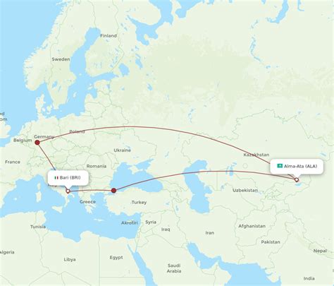 All Flight Routes From Almaty To Bari ALA To BRI Flight Routes