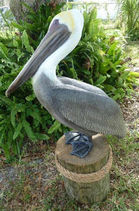 Pelican Standing Proud Statue Lifesize Artist Sculpture Etsy