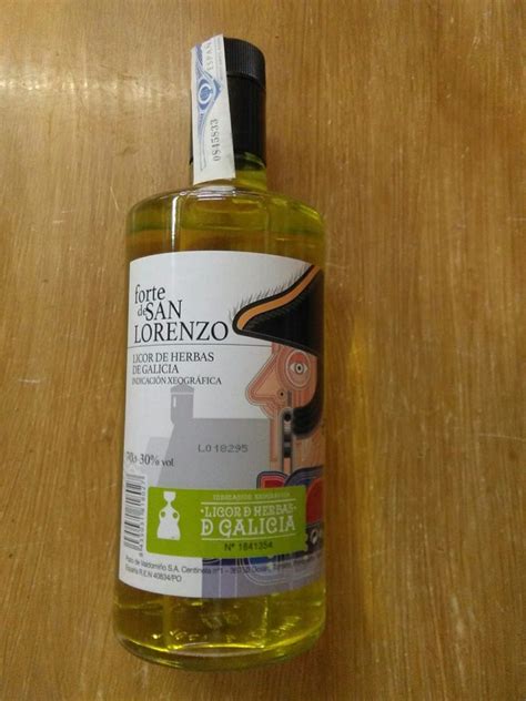 Licor De Hierbas Forte De San Lorenzo Confiter A Estevez