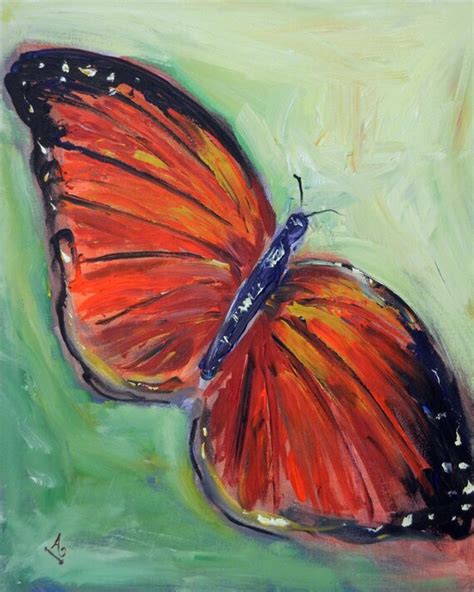 Abstract Butterfly Painting ORIGINAL Colorful by AbbieBlackwell