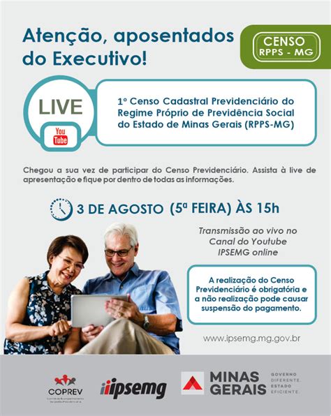 Aten O Aposentados Do Executivo Live Sobre O Censo Cadastral