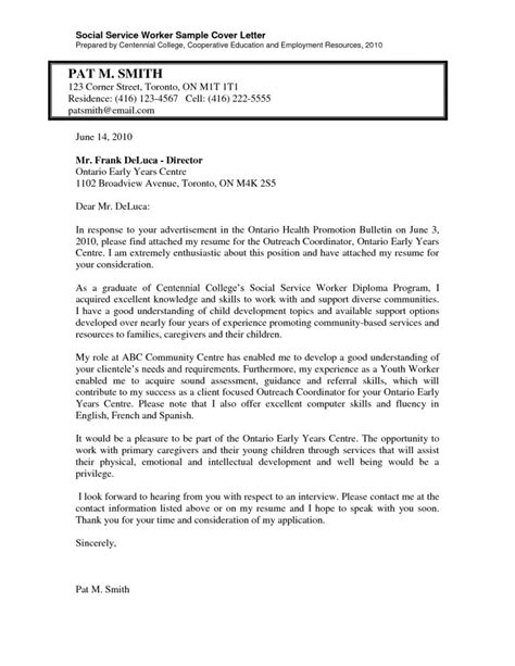 Social Work Cover Letter Resume Examples Templates Cover Letter For