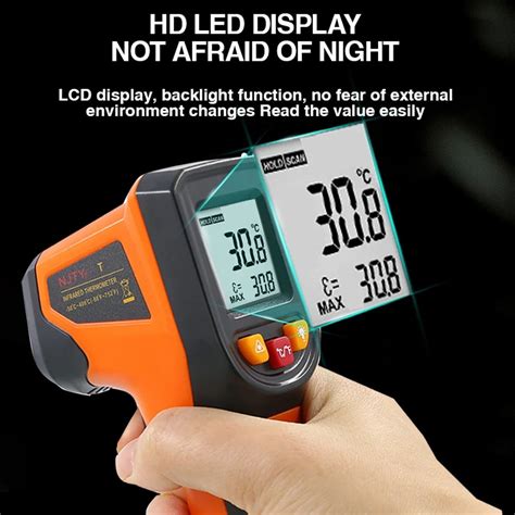 Njty Digital Display High Precision Infrared Thermometer For Bakery